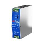 NDR-75-12 Импульсный источник питания PromPower NDR-75-12 в металлическом корпусе, напряжение на выходе 12 В постоянного тока, номинальный ток 6.2 А, номинальная мощность 75 Вт. Входное напряжение 85-
